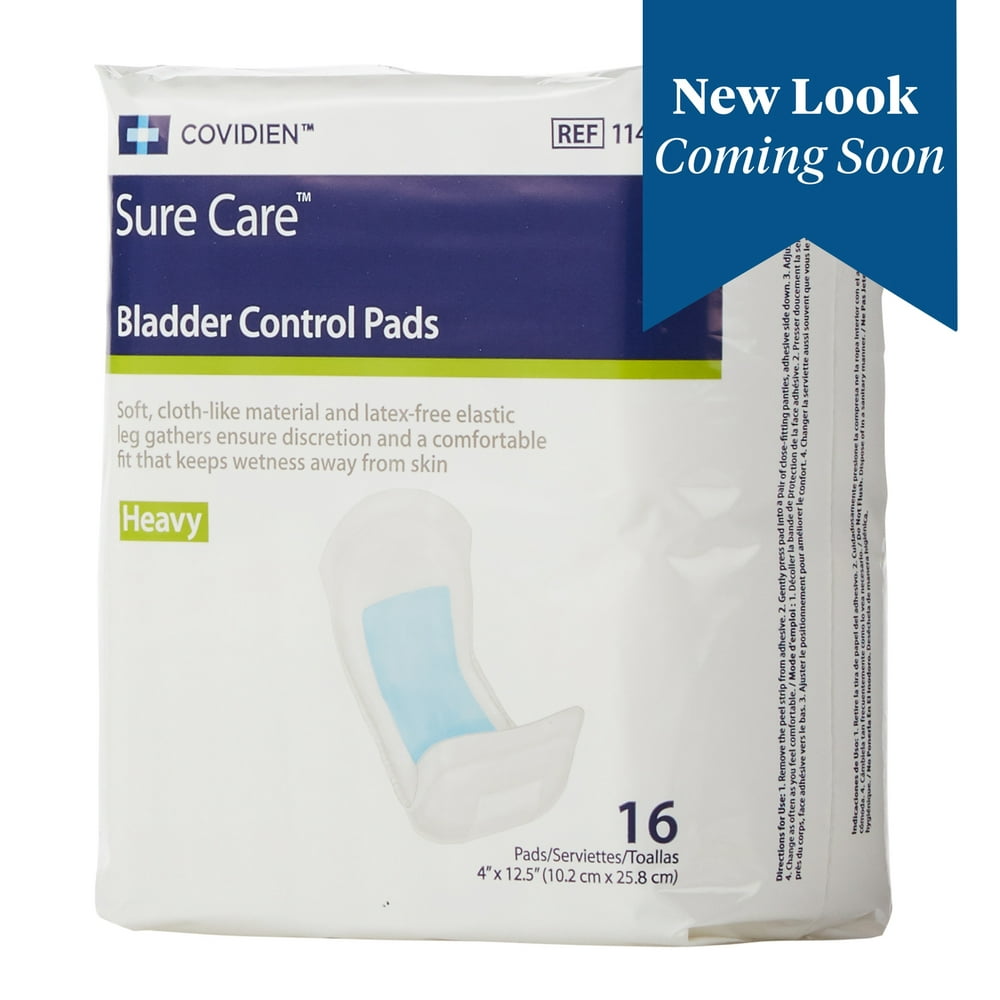 Sure Care Unisex Incontinent Pad Contoured 4 X 121/2 Inch Walmart