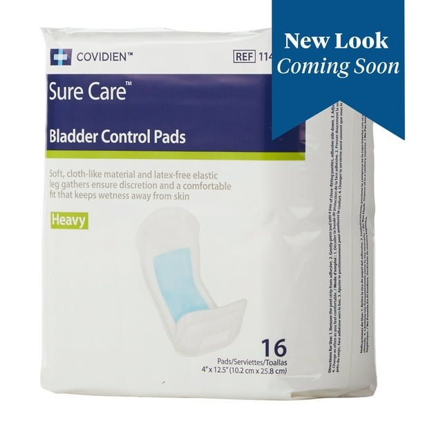Sure Care Unisex Incontinent Pad Contoured 4 X 121/2 Inch Walmart