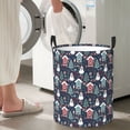 thumbnail image 5 of Fotbe Christmas Village Pattern Laundry Basket with Handles, Waterproof Large Laundry Hamper, Wash Bag for Corner Dorm, Rolling Laundry Basket with Handles-Small, 5 of 6