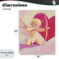thumbnail image 4 of Stupell Industries Modern Cupid Shooting Arrow with Heart Canvas Art, 16 x 20, by The Prints Vibe, 4 of 8
