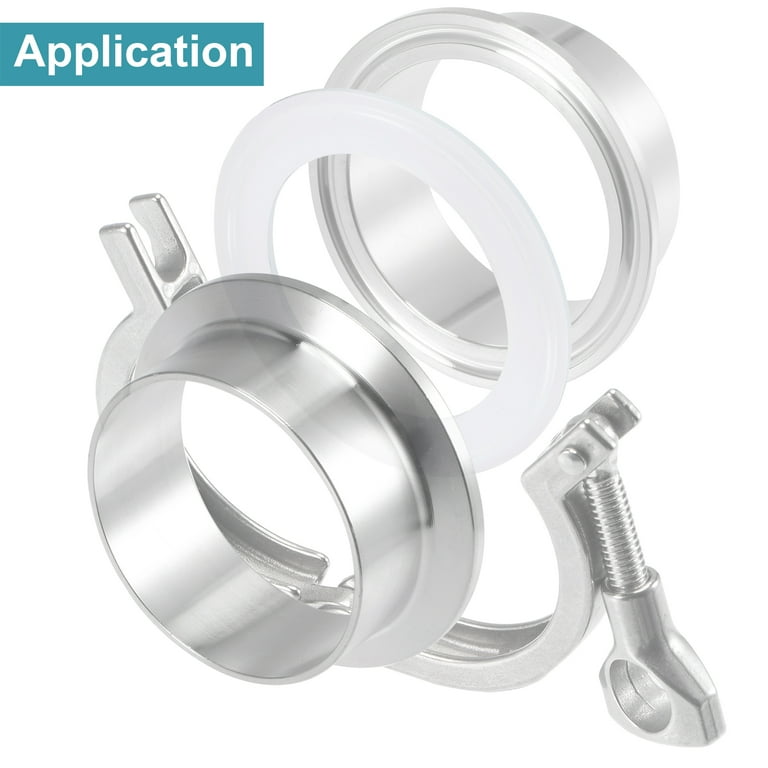 Uxcell Silicone Rubber Gasket Flange O-Ring for Vacuum Clamp