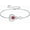 July-Ruby Red, variant on Infinity Heart Birthstone Bracelet 925 Sterling Silver Forever Love with Birthstone Adjustable Bracelet for Anniversary Birthday Women Gifts