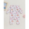 thumbnail image 4 of Wassery Baby Boys Girls Footies Rompers Newborn Halloween Jumpsuit Long Sleeve Dinosaur Print Long Sleeve Zipper Bodysuits 3 6 12 18 Months Infant Cute Fall Clothes, 4 of 8