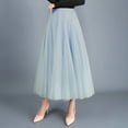 thumbnail image 2 of Angala Womens Skirts High Waist A Line Maxi Skirts Solid Summer Outdoor Soft Casual Flowy Fairy Ladies Skirts Size One Size Light Blue, 2 of 3