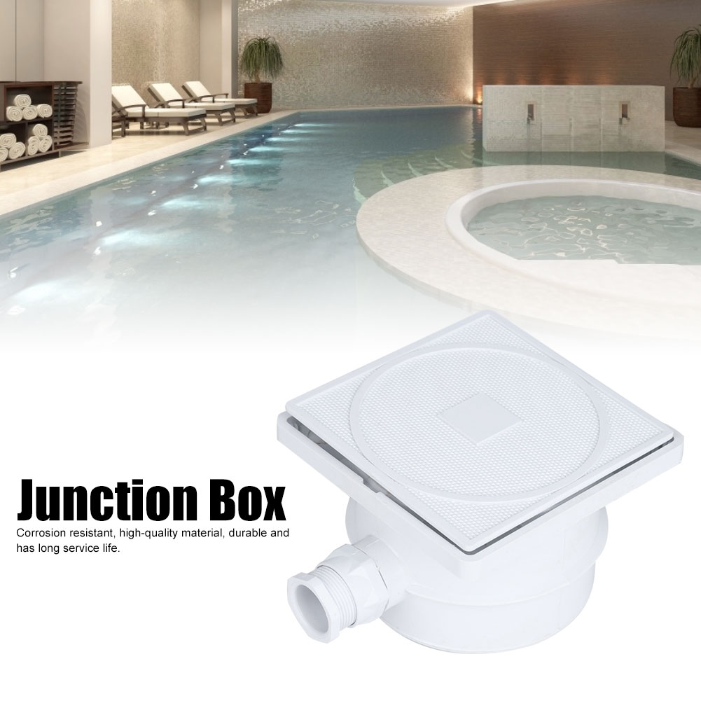 Underwater Junction Box, Swimming Pool Junction Box Waterproof Electrical Box Underwater Light Distribution Box Dustproof Swimming Pool Wire Connectors Box (10x10cm / 3.9x3.9in