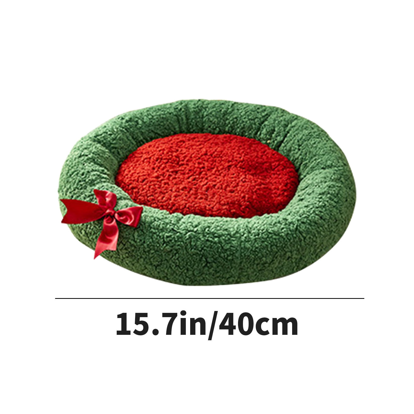 FastXmas Dogs Cats Velvet Bed House,Cosy and Soft Pets Round or Cottage Shape Dogs Cats Beds, Warm Non-Slip and Washable Pets Bed for Indoor Outdoor Foldable Soft Bed Warm Cats(S 15.7x15.7 In)