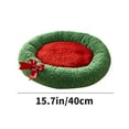 thumbnail image 3 of Generic Christmas Donut Pet Bed - Extra-Large Plush Round Cat & Dog Bed, Vintage Plaid Winter Warm Snuggle Nest with High Sides, Thick Fleece Lining, 3 of 7
