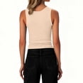thumbnail image 5 of FAIWAD Ribbed Tank Tops for Women Scoop Neck Button Slim Fitted Shirts Sleeveless Workout Casual Tops, 5 of 7
