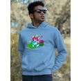 thumbnail image 2 of Colorful Corgi Bowtie Portrait Hoodie Men -Image by Shutterstock, Male 3X-Large, 2 of 4