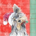 thumbnail image 2 of Pinto, Patricia 12x12 Gold Ornate Wood Framed with Double Matting Museum Art Print Titled - Holiday Puppy III, 2 of 4