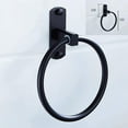 thumbnail image 3 of Hardware Towel Ring Matte Black Stainless Steel Swivel Kitchen Towel Hanger Bathroom Towel Hanger, 3 of 5