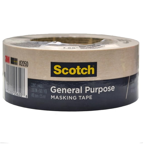 3M 24-Rolls of 1.88" x 60 Yds 2050-48MP Scotch Greener Tan General Purpose Masking Tape