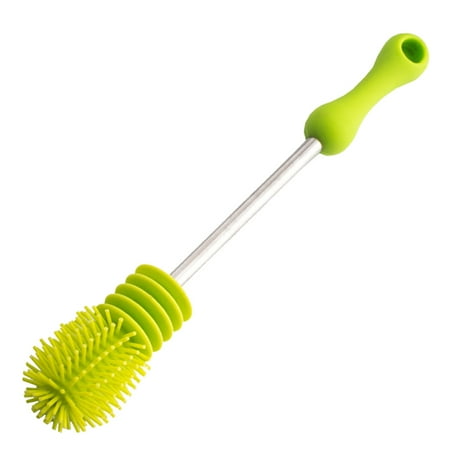 

Silicone Cup Brush Scrubbing Feeding-bottle Brush Long Handle Soft Sponge