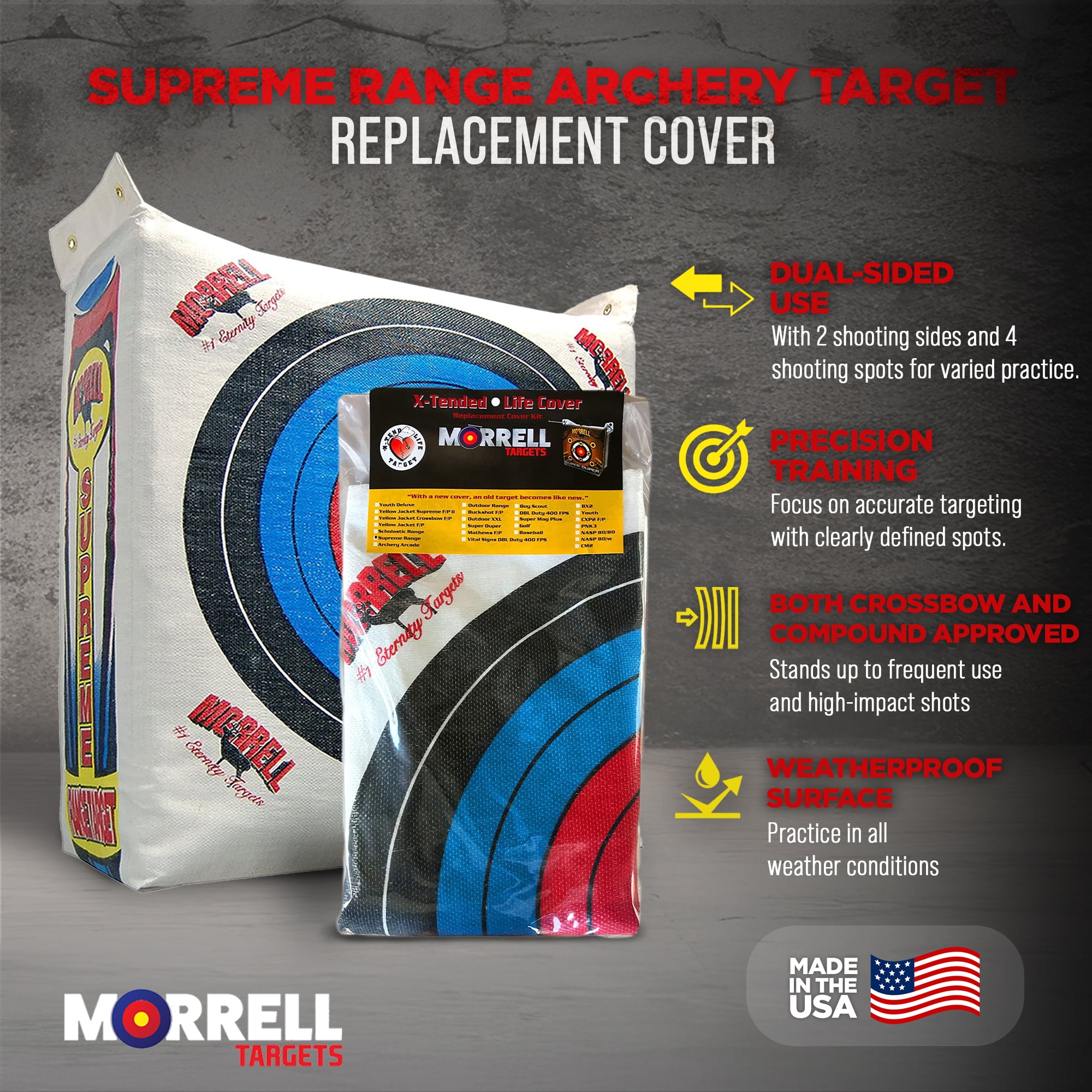 Morrell Supreme Range Bag Target Replacement Cover (Cover Only) (2 Pack)