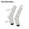 thumbnail image 5 of Daiia Sports Socks Summer Stamp Printed Novelty Crew Socks for Men Women Knee High Socks Cotton Socks Soft & Breathable Support Unisex Socks, 5 of 9