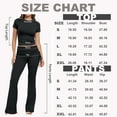 thumbnail image 5 of Ozmmyan Two Piece Lounge Sets for Women Long Sleeve Cropped Tops and Drawstring Flare Pants Tracksuits Casual Workout Sets for Women, 5 of 6