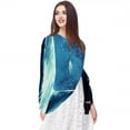 thumbnail image 5 of Starry Shark Chic Chiffon Yarn Head Scarf - Translucent Light and Breathable Silk Chiffon Scarf for Women - 180*73 Size Elegant Fashion Accessory, 5 of 6