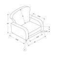thumbnail image 2 of Monarch Specialties Juvenile Chair Charcoal Grey LeatherLook, 2 of 2
