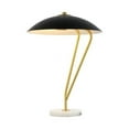 thumbnail image 4 of SAFAVIEH Suarez 20 in. Modern Brass Metal Table Lamp with Black Shade, 4 of 5