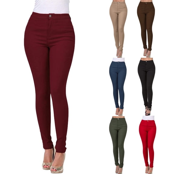 Tqyyweavej Womens Skinny Jeans Tummy Control Lounge High Waisted Jeans Pants Slim Stretch Denim Leggings Gifts for Women Size S to 2XL