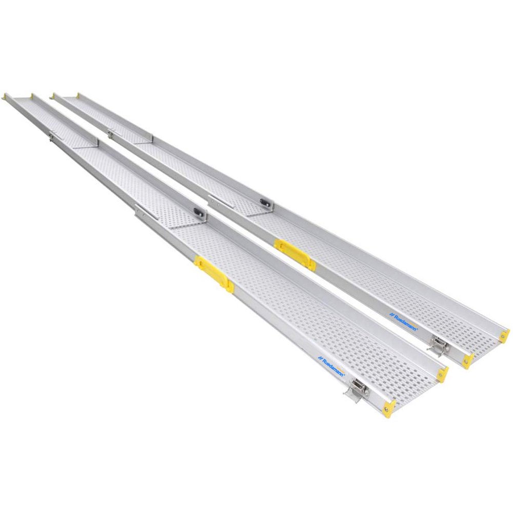 Ruedamann 10' x 6.5" Wheelchair Ramp Aluminum Adjustable Three Section