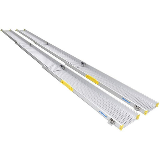 Ruedamann 10' x 6.5" Wheelchair Ramp Aluminum Adjustable Three Section
