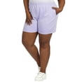 thumbnail image 4 of LazyPants Women's High Rise Soft Cotton Blend French Terry Shorts, 4 of 8