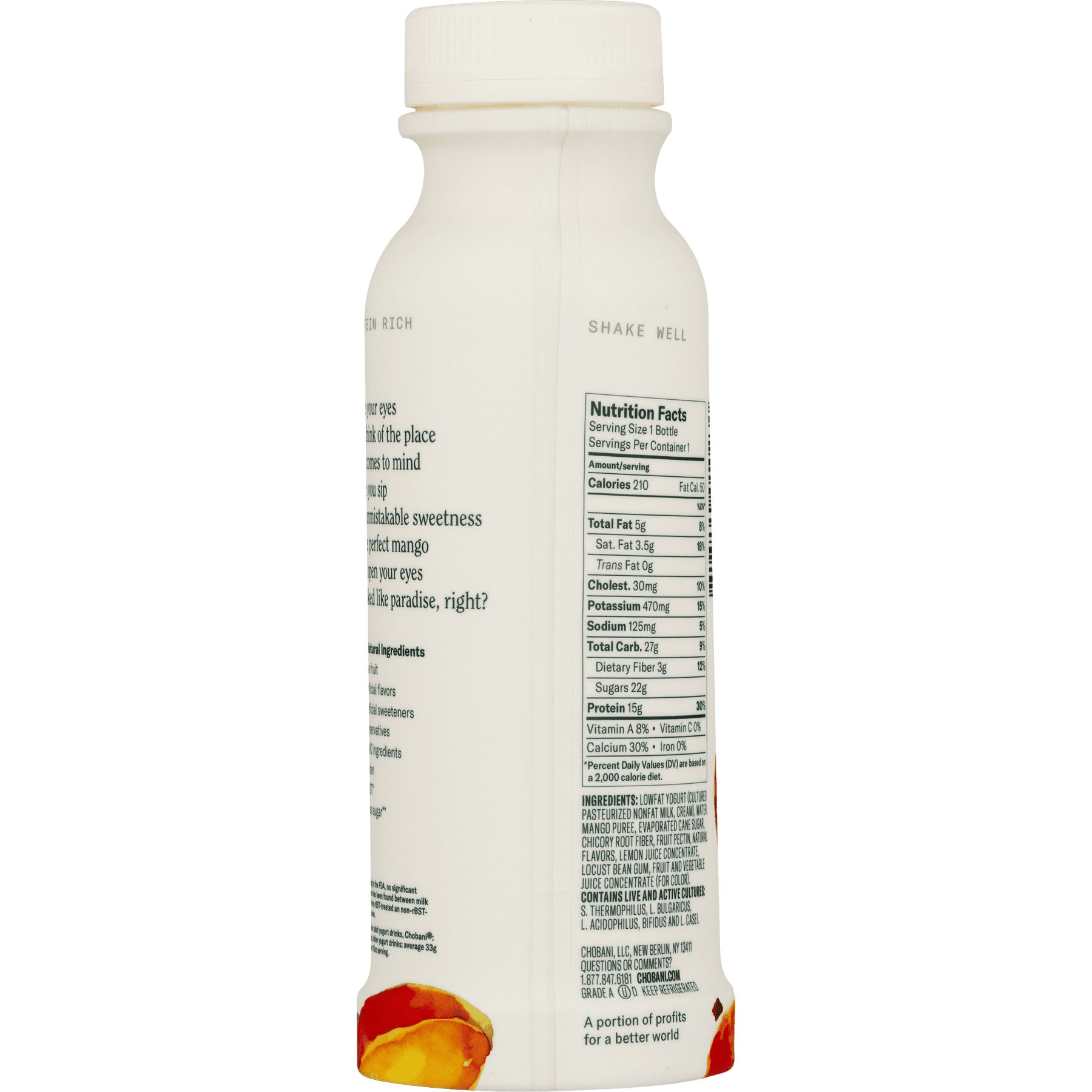 Chobani Drinkable Yogurt Nutrition Facts Runners High Nutrition