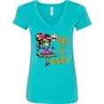 thumbnail image 3 of Inktastic DÃ­a De Los Muertos Girl with Skull Balloon Women's V-Neck T-Shirt, 3 of 5