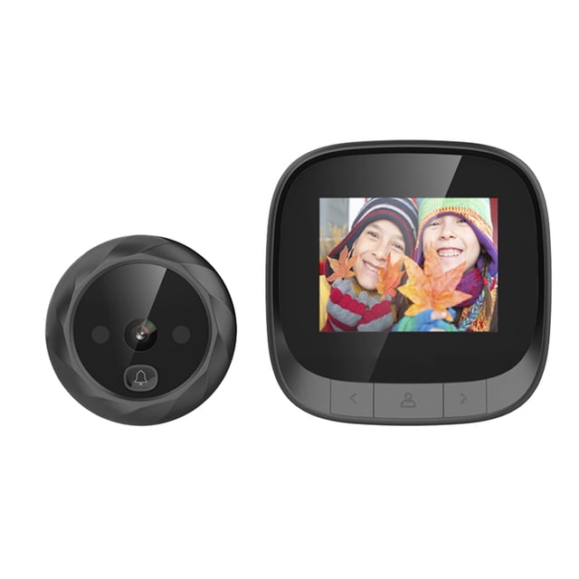 Bearachild Pantalla LCD de 2,4 pulgadas Visor de mirilla Inalámbrico Intercomunicador de video de larga espera de 90 grados Cámaras de alta Cámaras de vigilancia