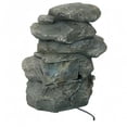 thumbnail image 3 of Sunnydaze Tabletop Water Fountain - Stacked Rocks 10.5 Inch Relaxing Desktop Water Fountain with LED Lights - Office, Bedroom, Living Room, 3 of 11