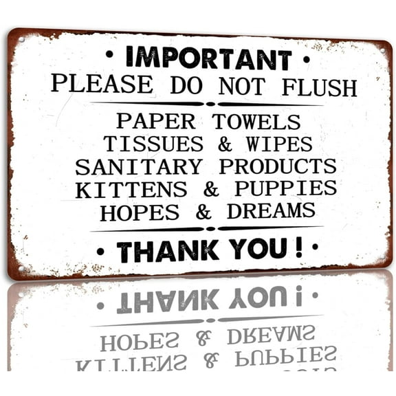 Vintage Tin Sign Please Do Not Flush Metal Sign For Home Living Room Bedroom Decor Gift Coffee Shop Funny Garage Man Cave Wall Decor,8×12inch