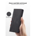 thumbnail image 6 of Flip Leather Multi Card Holder Phone Case & Stand Compatible with iPhone 15 Pro Max in Black, 6 of 6