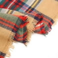thumbnail image 4 of Womens Warm Scarf Square Shawls Infinity Scarves Stripe Plaid Rough Surface，13#, 4 of 4