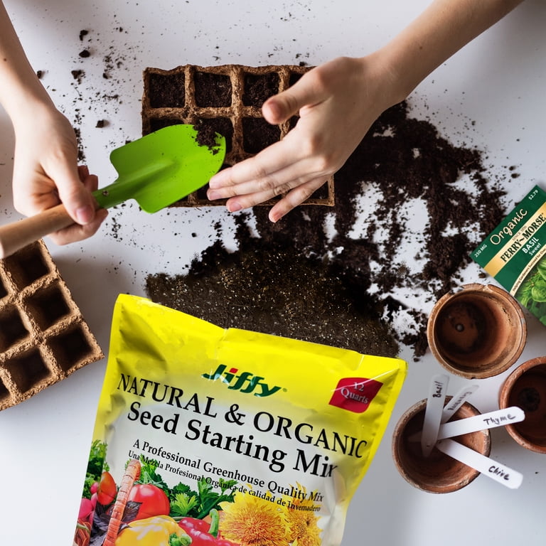 2 pack) Jiffy Natural & Organic Seed Starter Mix, 12 QT, Garden
