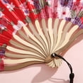 thumbnail image 3 of Qisuw Bamboo Fold Hand Fan Wedding Chinese Japanese Fan Vintage Flower Folding Fan for Wedding Dancing Party Women Gift, 3 of 21