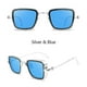 thumbnail image 1 of Trendy Retro Steam Square Sunglasses (silver blue), 1 of 1