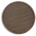 thumbnail image 4 of Benjara 36 Inch Outdoor Coffee Table, Curved, Handwoven Resin Wicker, Beige Finish, 4 of 5