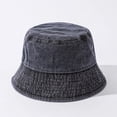 thumbnail image 2 of SikaFu New spring and summer pure color made old washed cotton basin hat men and women versatile leisure sunshade fisherman hat, 2 of 6