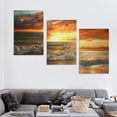 thumbnail image 4 of Ullo0ord  Canvas Prints Wall Art Sunset Ocean Beach Pictures Photo Paintings for Living Room Bedroom Home Decorations Modern Stretched and Framed Seascape Waves Landscape Giclee Artwork, 4 of 4