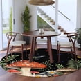 thumbnail image 3 of Spring Mushrooms Round Area Rug 6Ft Washable Circle Rugs for Bathroom Office, Farmhouse Pastoral Botanical Stars Rustic Non-Slip Carpet Floor Mats Indoor Outdoor Carpet Runner Aesthetic Home Decor, 3 of 8