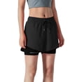 thumbnail image 4 of Bibifish Women's 2-In-1 Shorts Double Layer Unisex Couple Running Outdoor Shorts Workout Shorts, 4 of 6