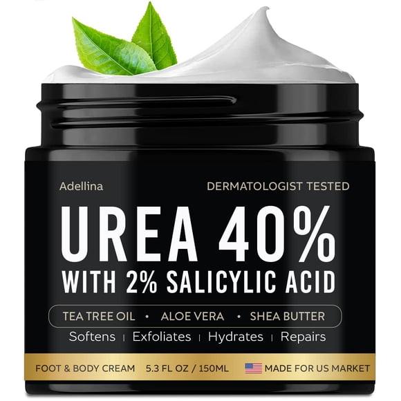Crema de urea Adellina 40% con ácido salicílico para piel seca y agrietada