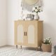 thumbnail image 4 of Qinaqin Ample Almacenamiento Rattan Entryway Sideboard Gabinete – Ajustable Shelves & Robusto Madera Legs Spacious cm de Alturaallway Living Sala Kitchen Console Moderno Accent Furniture Blanco, 4 of 8
