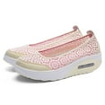 thumbnail image 4 of Vedolay Wide Sneakers Lightweight Shoes for Women Casual Slip On Deck Shoes,Hot Pink 7.5, 4 of 5