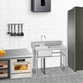 thumbnail image 4 of M optimized Stainless Steel Sink, Commercial Kitchen Prep & Utility Sink Free Standing Single Bowl for Restaurant Laundry Garage Bar Workshop, 4 of 7