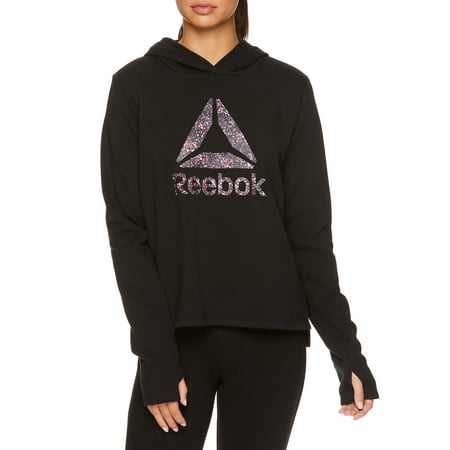 Reebok Womens Side Slit Hoodie with Graphic