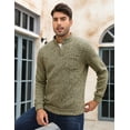 thumbnail image 5 of Men's Long Sleeve Henley Fleece Sweatshirt - 2-Button Placket - Comfortable Cotton Blend for All Seasons, 5 of 9