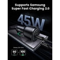 thumbnail image 2 of Cargador de coche, adaptador UGREEN, 63 W, USB C, PPS, 45 W, carga superrápida, 2 of 8
