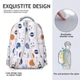 thumbnail image 3 of Basketball Students Backpack Baseball Football Soccer Ball Game Sports School Bag with Training Design, Durable and Adjustable Strap, 3 of 5
